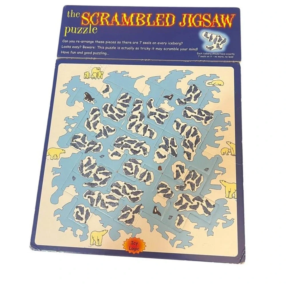 The Scrambled Jigsaw Puzzle Bundle Of 3 Vintage Critical Thinking Brain Problems